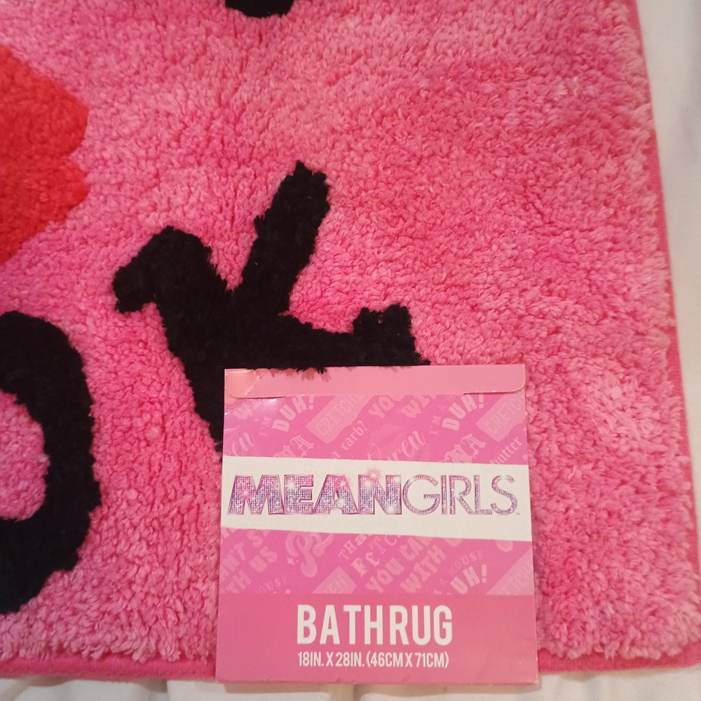 New Lindsay Lohan Mean Girls Pink Burn Book Bath Mat 18x28 - Picture 5 of 5